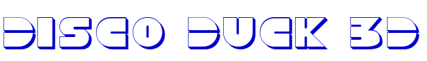 Disco Duck 3D font